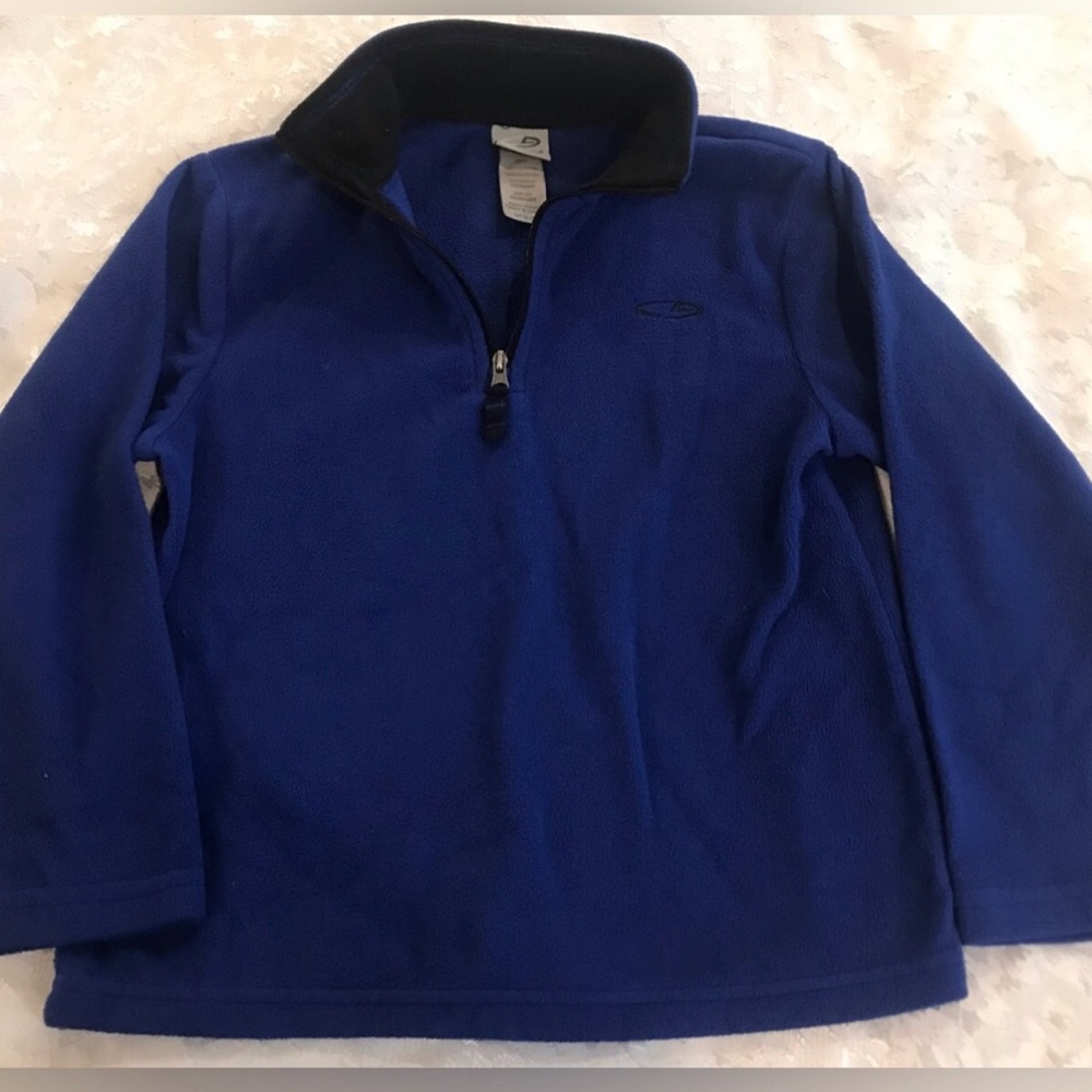 Kids Blue Half-Zip Fleece Pullover
